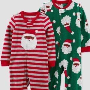 Carter's Holiday African American Santa Pajamas